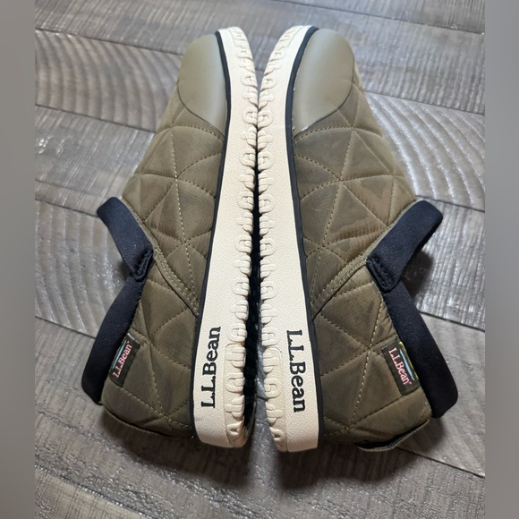 LL Bean Ultralight Primaloft Men’s Slip On Green Quilted Waterproof Shoe main image 11